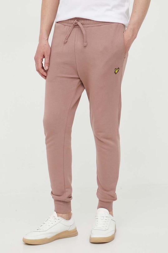 Lyle & Scott spodnie dresowe bawełniane bawełna różowy ML822VOG.W868