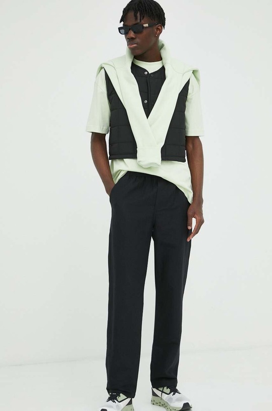 Samsoe Samsoe spodnie lniane M22200127 czarny SS23