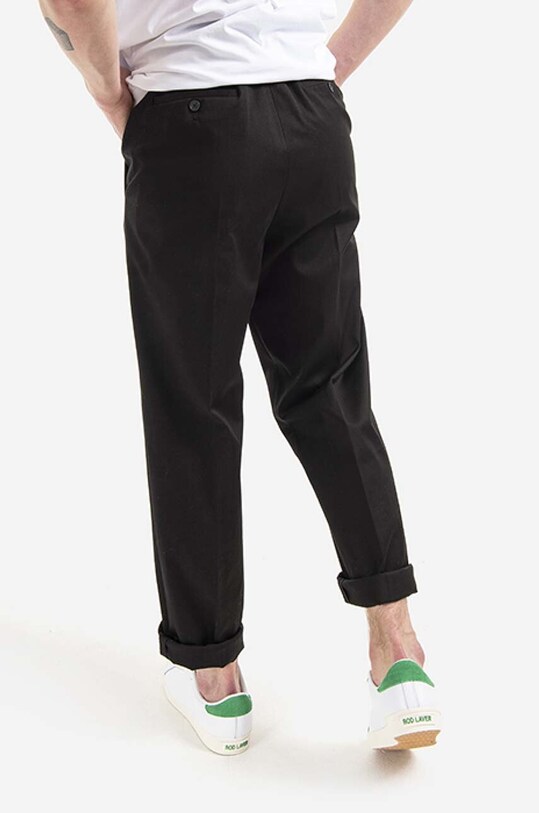 Odzież Neil Barett spodnie Pleat Loose Extra Low BPA817.S010.01 czarny