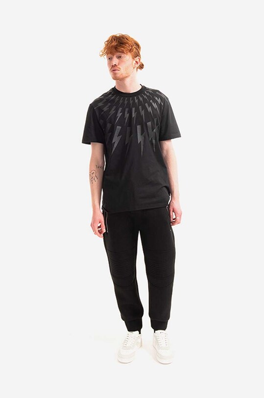 Tepláky Neil Barett Skinny Low Rise Swatpants BJP002BH.S505C.01 čierna SS23