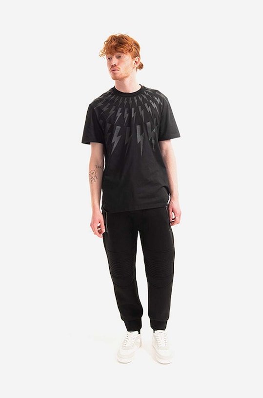 Neil Barett spodnie dresowe Skinny Low Rise Swatpants BJP002BH.S505C.01 czarny SS23
