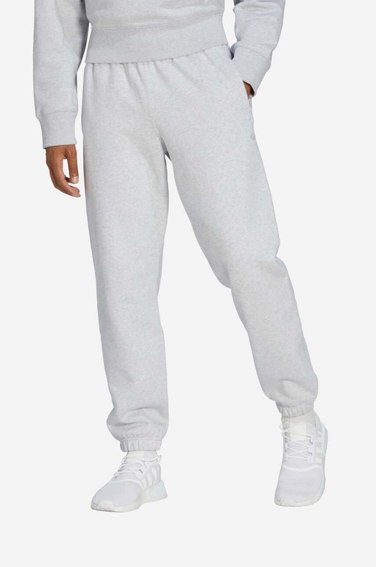 Tepláky adidas Originals Premium Essentials Sweat Pants pletenina sivá HB7503
