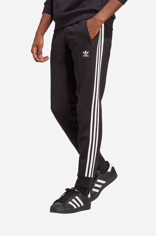 Παντελόνι φόρμας adidas Originals πλεκτό ύφασμα μαύρο IA4794