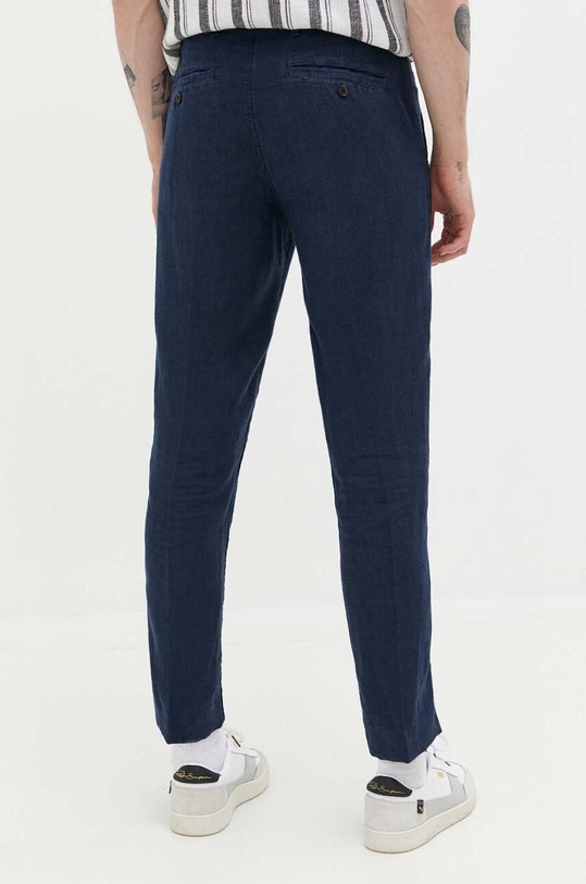 Odzież Abercrombie & Fitch spodnie lniane KI130.3023.200 granatowy