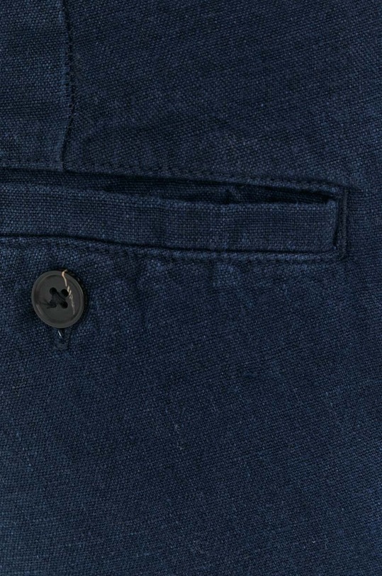 Abercrombie & Fitch spodnie lniane granatowy KI130.3023.200