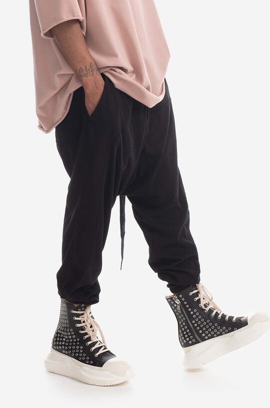Oblečenie Bavlnené tepláky Rick Owens Knit DU01C6395.RN.BLACK čierna