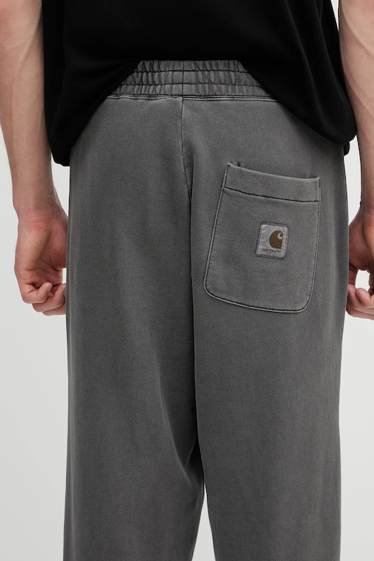 Carhartt WIP pantaloni tuta di cotone Nelson Sweat Pant grigio I029961.87GD