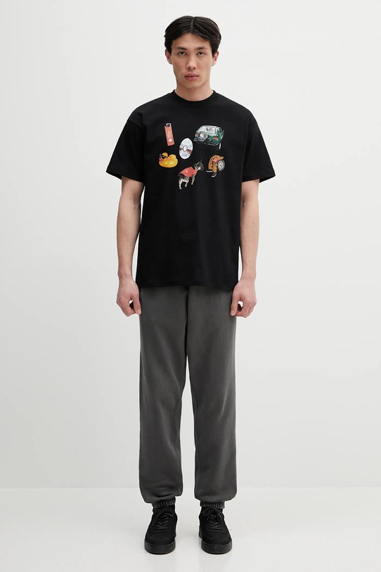 Carhartt WIP pantaloni tuta di cotone Nelson Sweat Pant I029961.87GD grigio