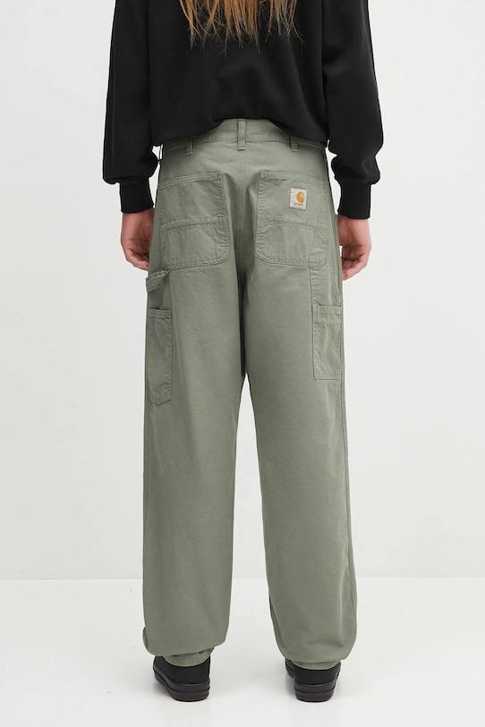 Дрехи Памучен панталон Carhartt WIP Single Knee Pant I031499.1YFGD зелен