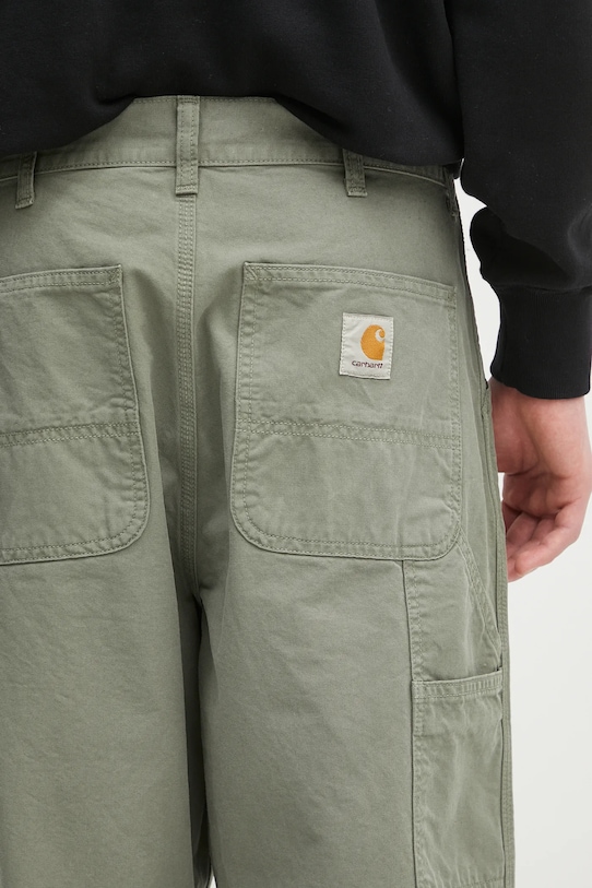 Памучен панталон Carhartt WIP Single Knee Pant зелен I031499.1YFGD