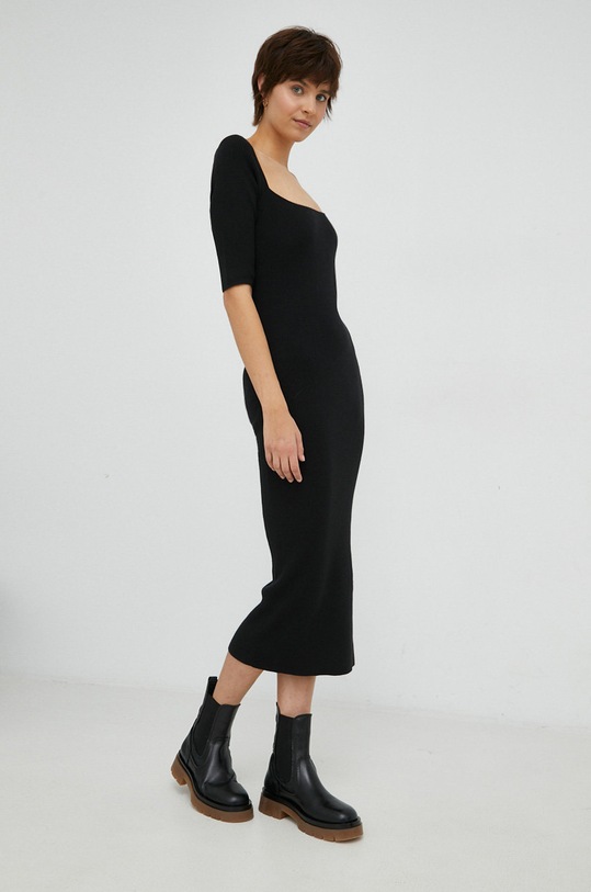 Ruházat Calvin Klein ruha gyapjú keverékből K20K205037.PPYX fekete