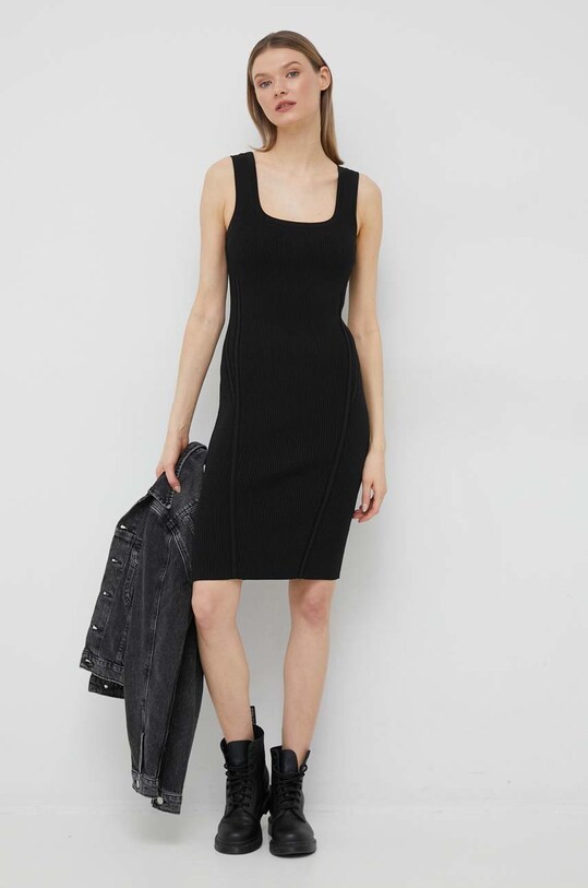 Šaty Calvin Klein pletenina čierna K20K205447.PPYX