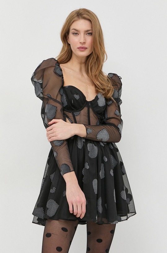 For Love & Lemons sukienka rozkloszowany czarny CD2873.HO22