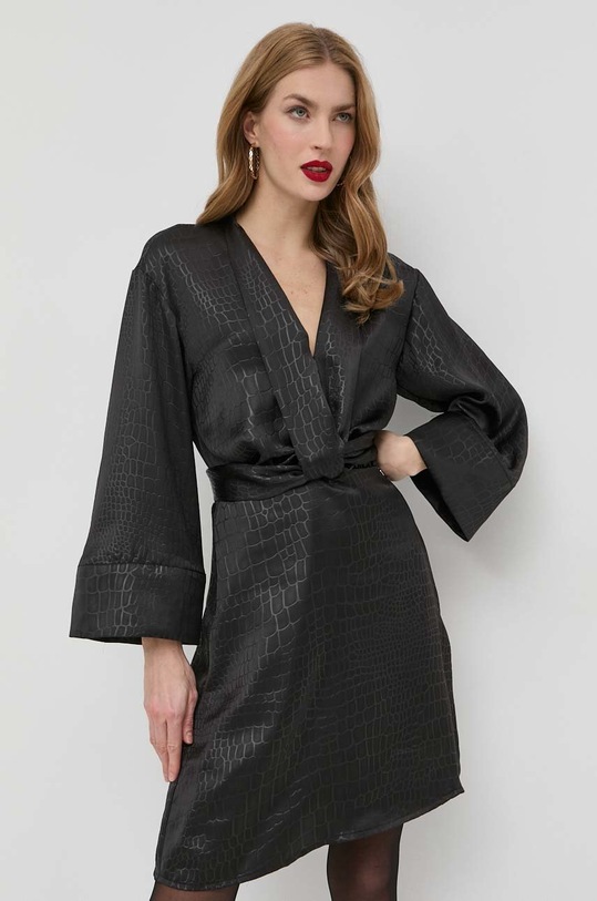 Guess sukienka trzy czwarte czarny W3RK16.WF6O2