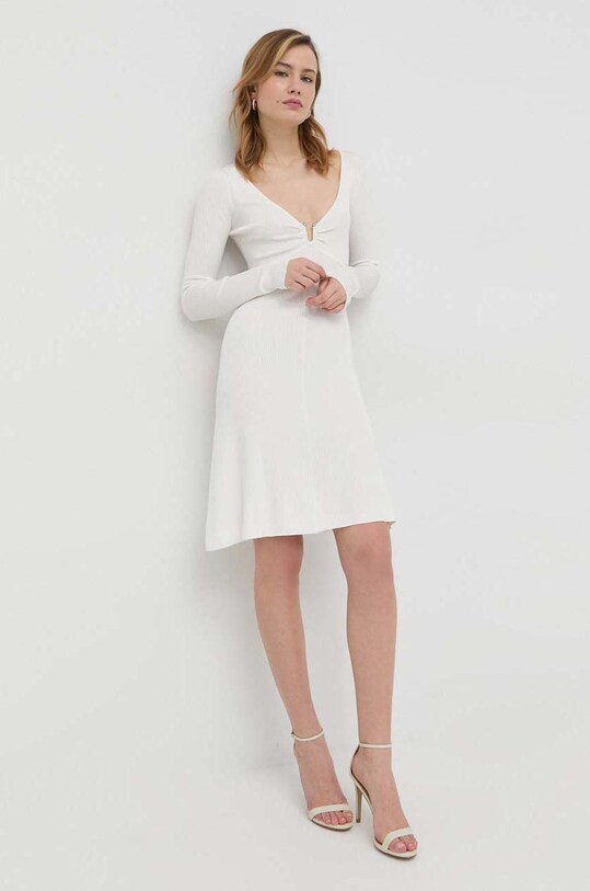 Φόρεμα Guess με ελαστάν μπεζ W3RK36.Z30K0