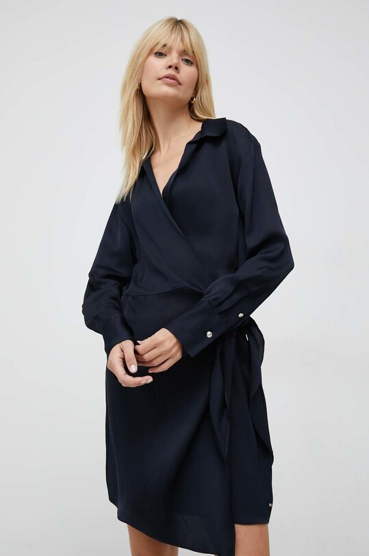 Φόρεμα Tommy Hilfiger μακρύ σκούρο μπλε WW0WW37325.PPYX