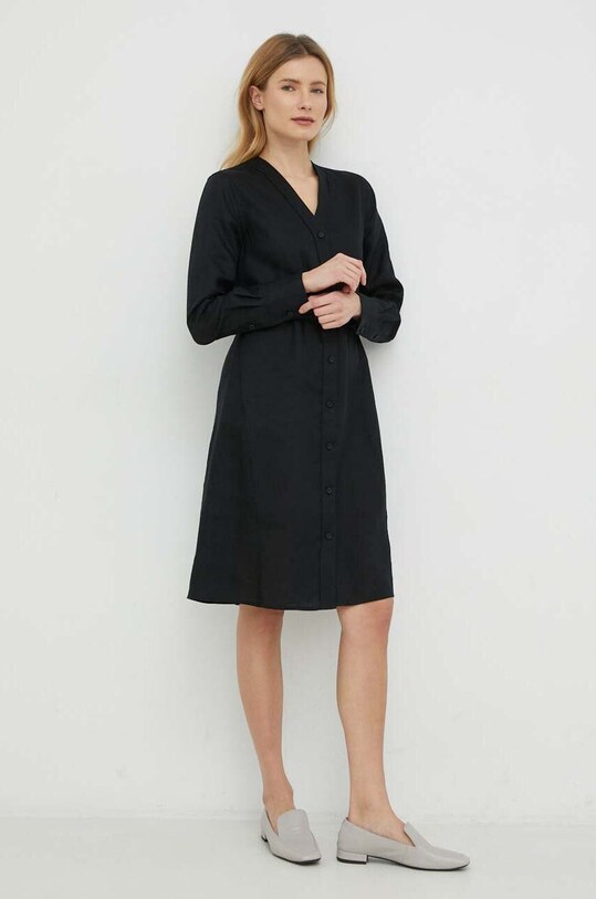 Plátěné šaty Calvin Klein K20K205245.PPYX černá SS23
