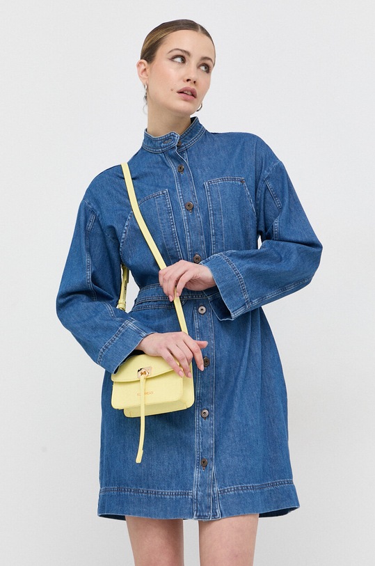 Weekend Max Mara rochie din denim mini bleumarin 2352211237600