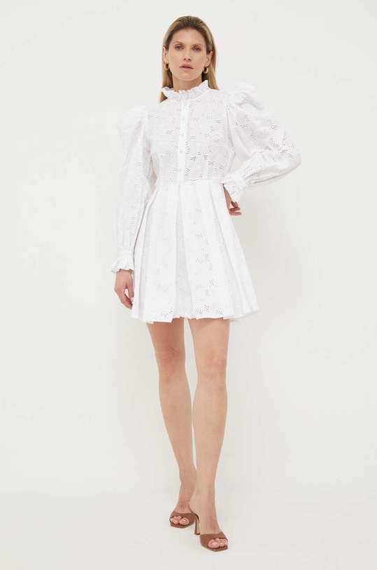 Bavlněné šaty Custommade Jennifer 999370455 bílá SS23