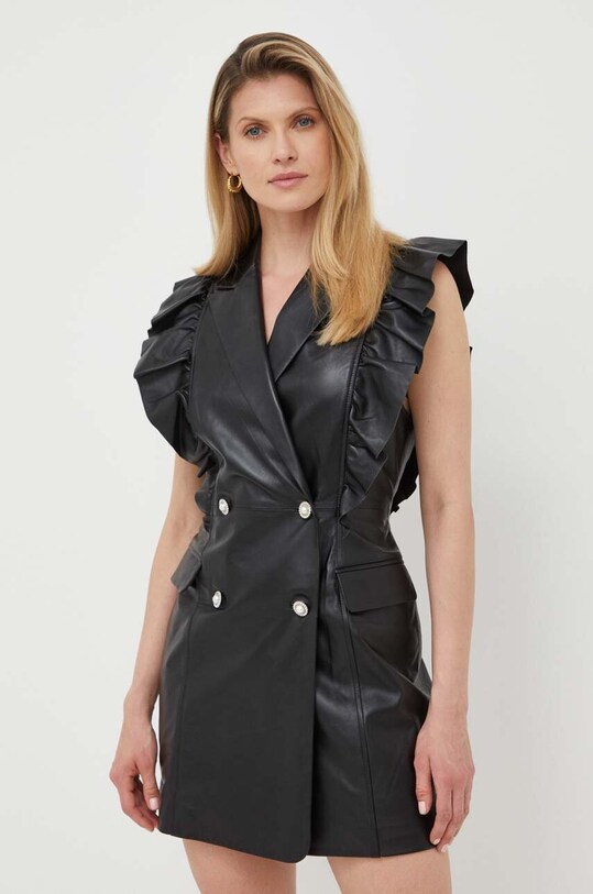 Δερμάτινο φόρεμα Custommade Kobane 999418855 μαύρο SS23