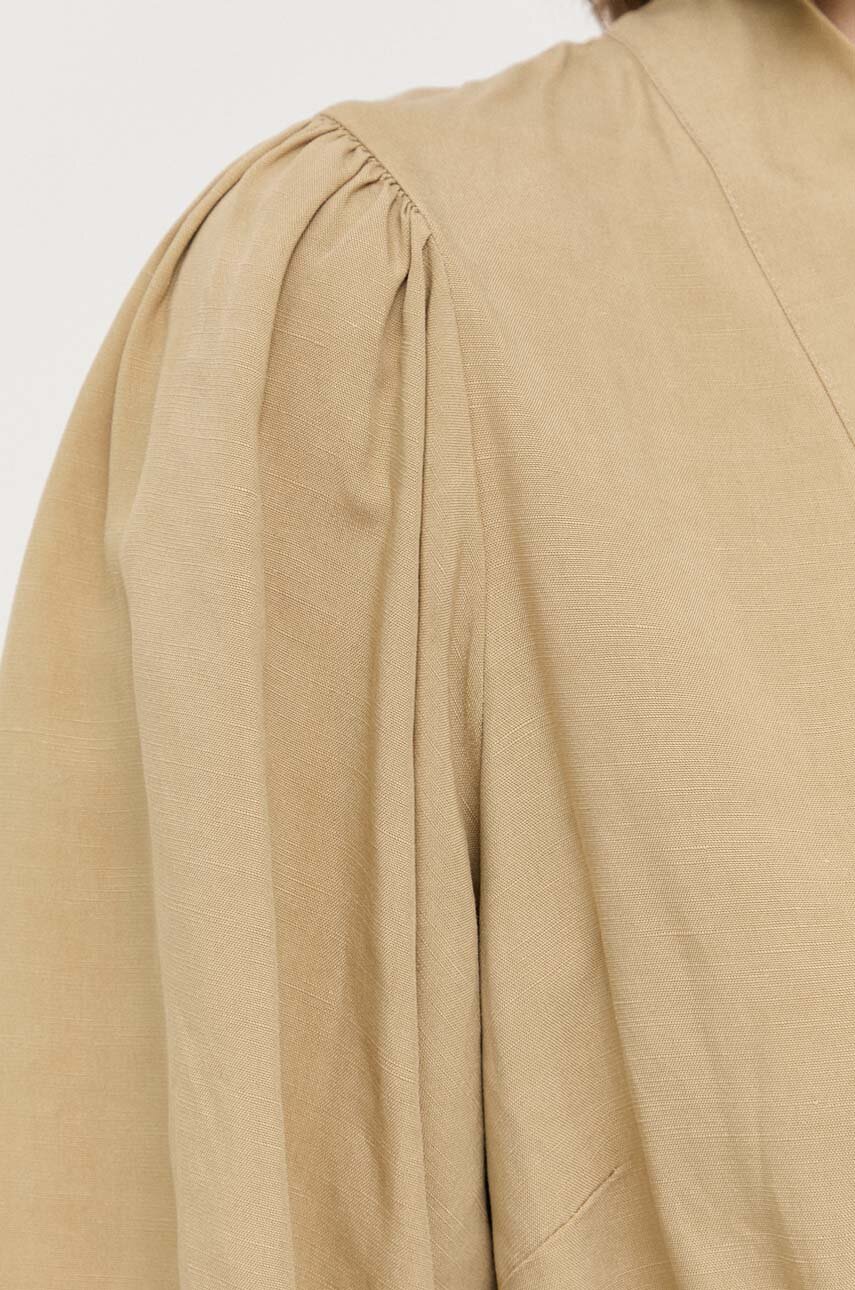 Сукня з домішкою льону Notes du Nord 13077 зелений