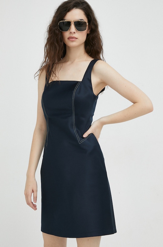 Samsoe Samsoe rochie mini bleumarin F22400077