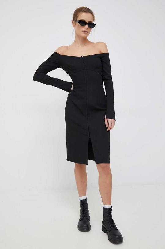 Calvin Klein Jeans rochie J20J220888.PPYX negru SS23