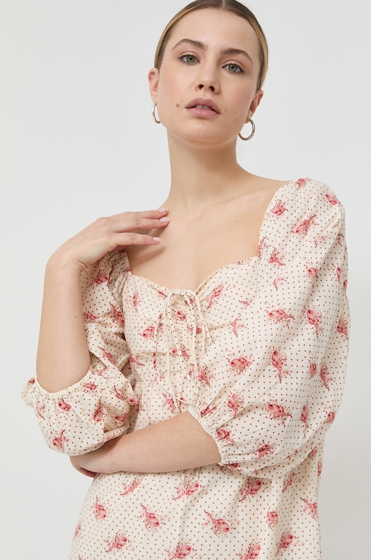 Notes du Nord rochie din bumbac Filippa bej 12956.