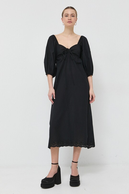 Notes du Nord rochie din bumbac Filippa 12960. negru SS23
