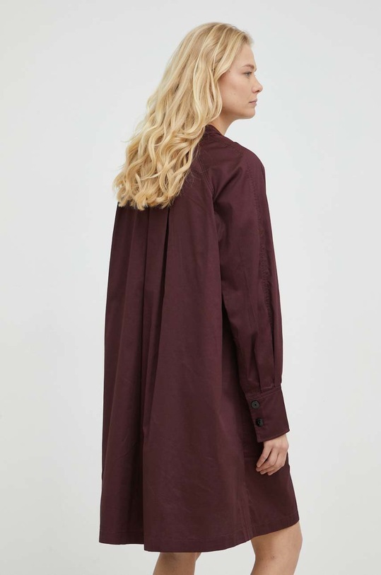 Odzież G-Star sukienka bawełniana D19054.D197 bordowy