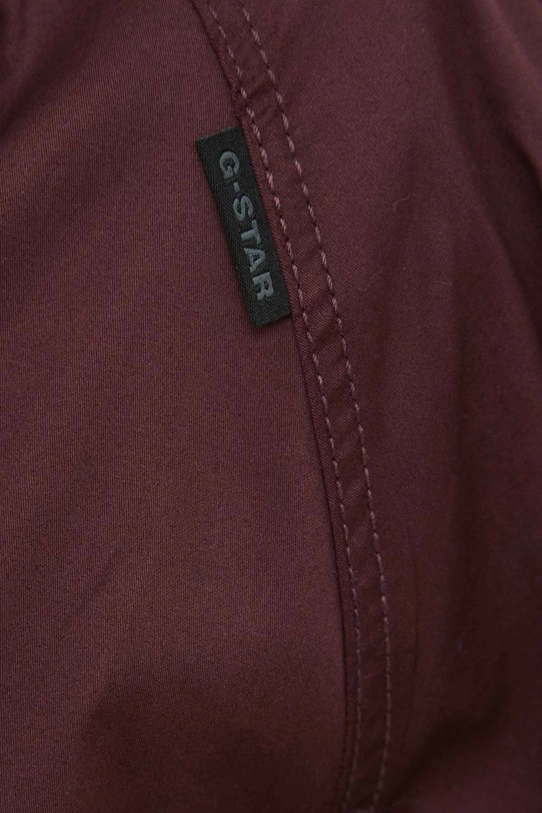 Bavlnené šaty G-Star Raw D19054.D197 burgundské