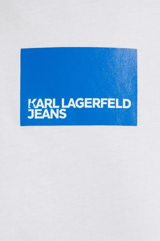 Pamučna haljina Karl Lagerfeld Jeans 231J1306 bijela