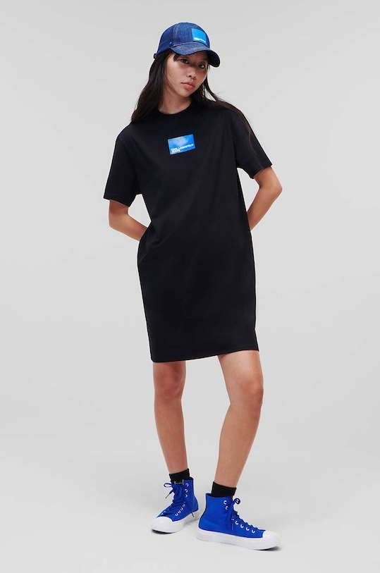 Бавовняна сукня Karl Lagerfeld Jeans casual чорний 231J1306