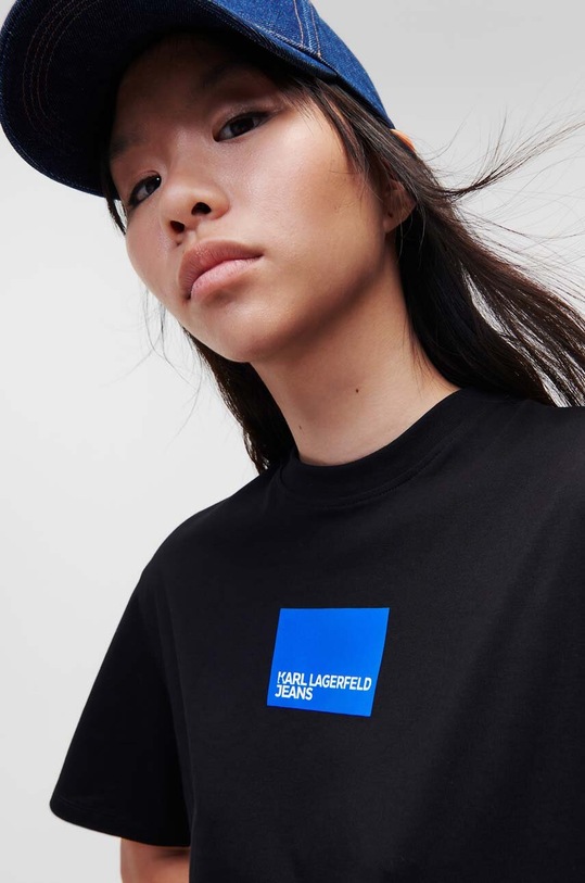 Одяг Бавовняна сукня Karl Lagerfeld Jeans 231J1306 чорний
