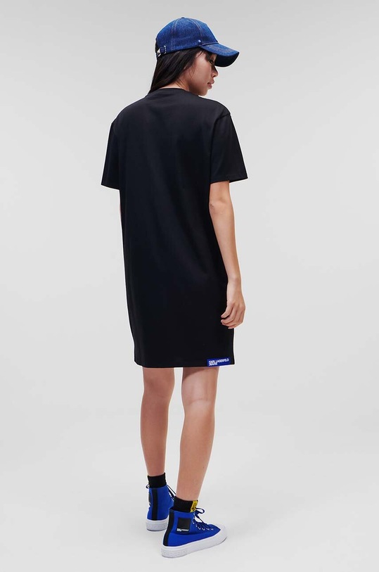 Бавовняна сукня Karl Lagerfeld Jeans чорний 231J1306