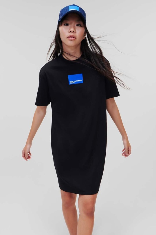 Бавовняна сукня Karl Lagerfeld Jeans 231J1306 чорний