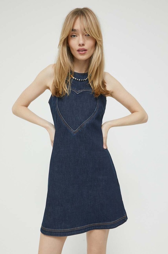 Love Moschino sukienka jeansowa W.V.J74.00.S.3979 granatowy SS23