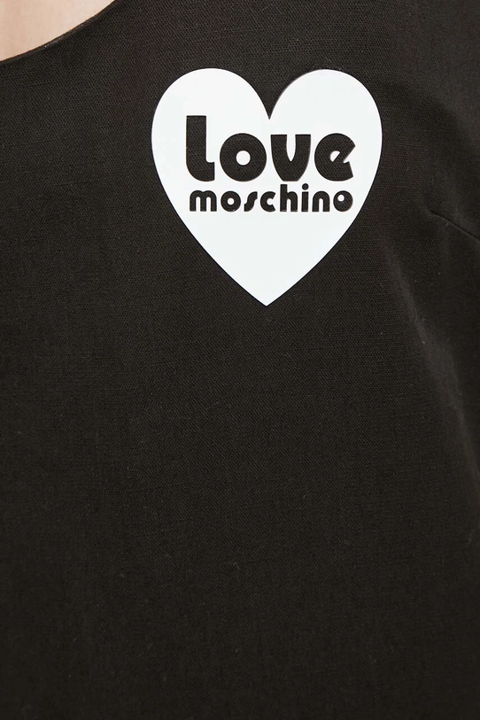 Haljina s dodatkom lana Love Moschino W.V.J80.80.T.465A