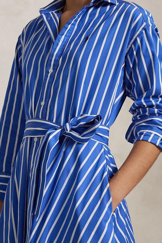 Bavlnené šaty Polo Ralph Lauren modrá 211891428