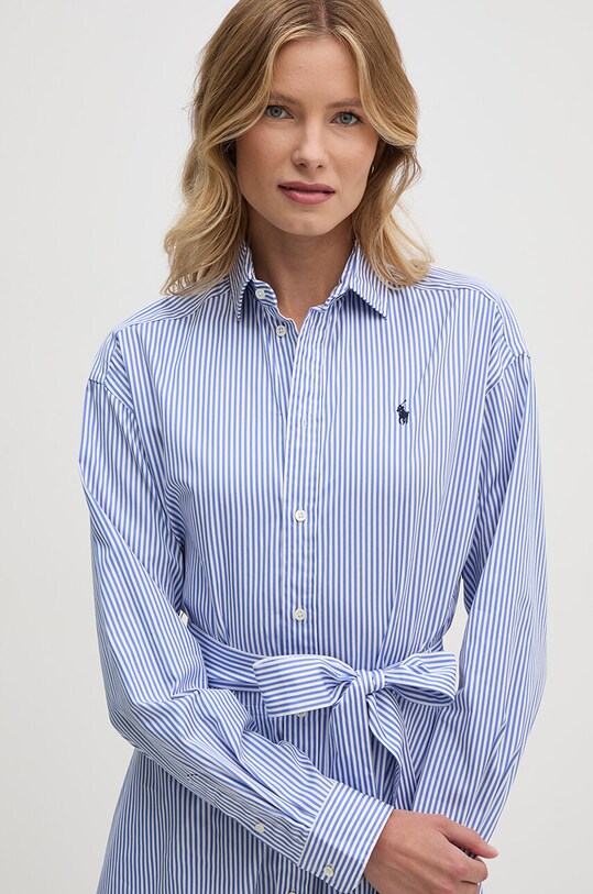 Pamučna haljina Polo Ralph Lauren plava 211891428