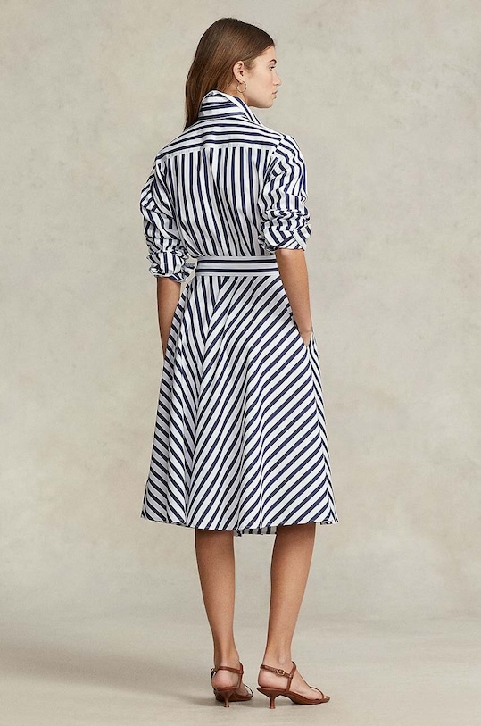 Polo Ralph Lauren rochie din bumbac 211891428 bleumarin SS25