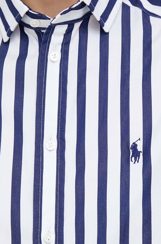Βαμβακερό φόρεμα Polo Ralph Lauren 211891428 σκούρο μπλε