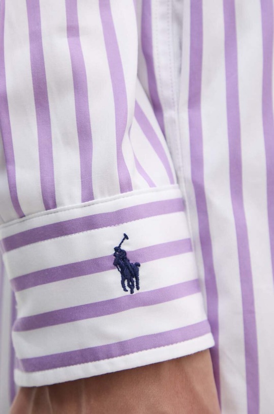 Pamučna haljina Polo Ralph Lauren 211891430 ljubičasta