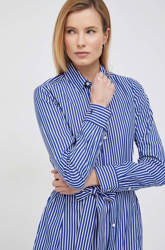 Бавовняна сукня Polo Ralph Lauren 211891430 блакитний AW24