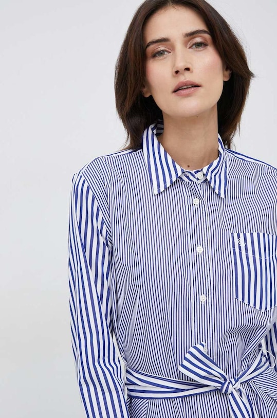 Lauren Ralph Lauren sukienka bawełniana 200889000 niebieski