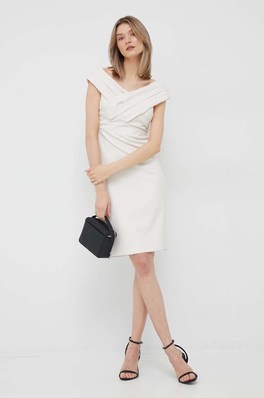 Lauren Ralph Lauren sukienka 253855241 beżowy AW23