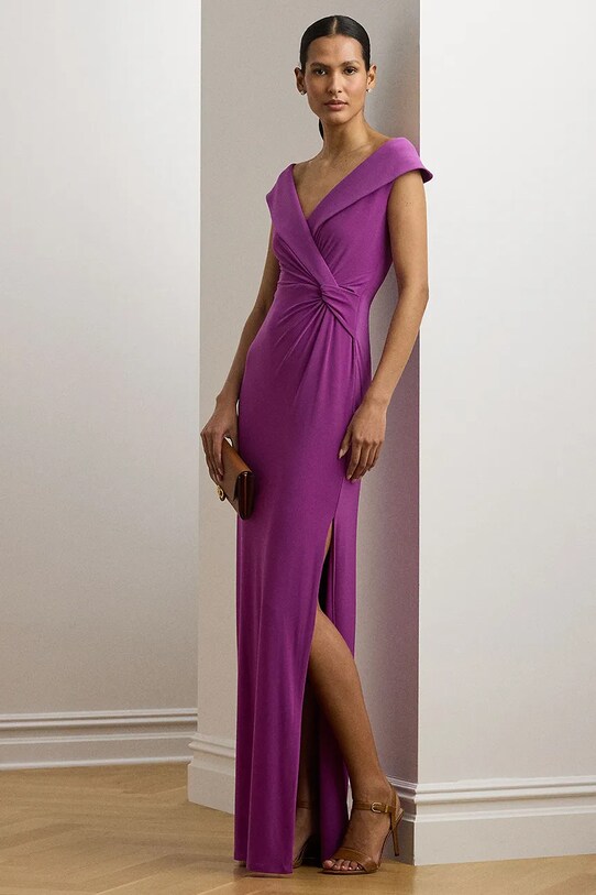 Платье Lauren Ralph Lauren maxi фиолетовой 253863940