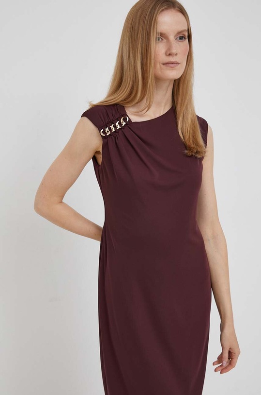 Lauren Ralph Lauren sukienka bordowy 253889324