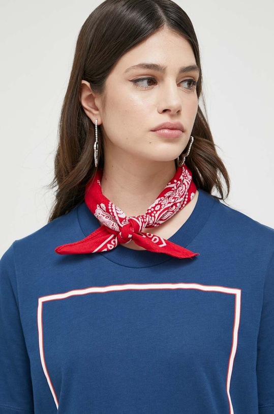 Love Moschino sukienka bawełniana granatowy W.5.A02.32.M.4405