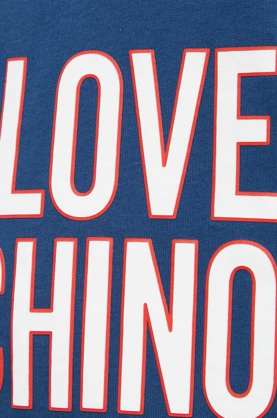 Love Moschino sukienka bawełniana W.5.A02.32.M.4405 granatowy